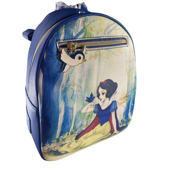 Loungefly Snow White Disney Backpack Princess Bird Forest HandBag Purse Bag - Picture 1 of 15